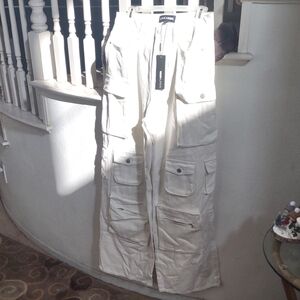 White Cargo Jeans